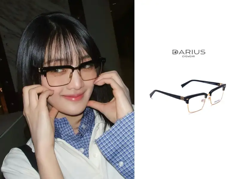 Miu Miu SMU10Z với thiết kế vuông vức cùng viền kính dày đầy cá tính và nổi bật