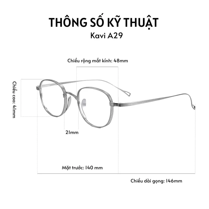 Kính titan Kavi A29
