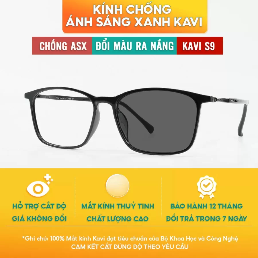 kính đổi màu chống ánh sáng xanh KAVI S9