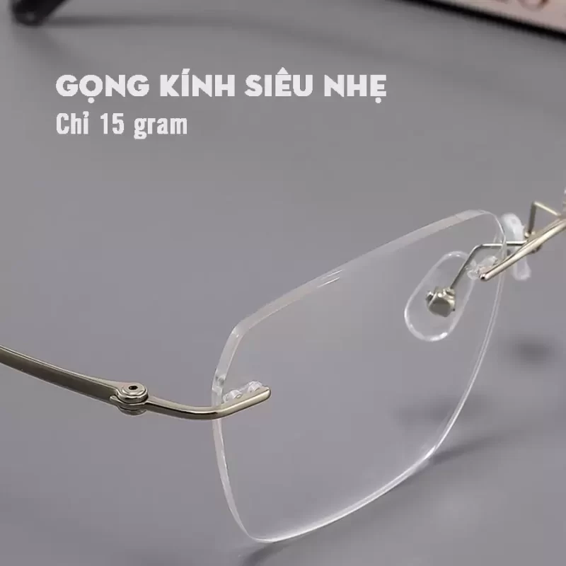 kinh khong vien gong titanium nguyen chat kavi a28 kinh gong khoan mau vang bac chong anh sang xanh chong hoi nuoc chong vo tuyet doi 5