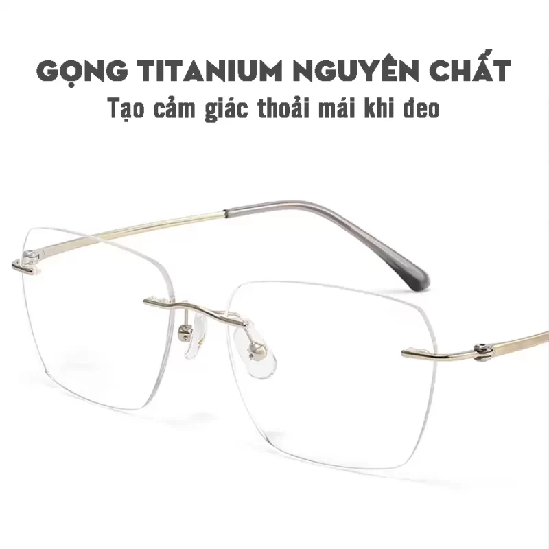 kinh khong vien gong titanium nguyen chat kavi a28 kinh gong khoan mau vang bac chong anh sang xanh chong hoi nuoc chong vo tuyet doi 6