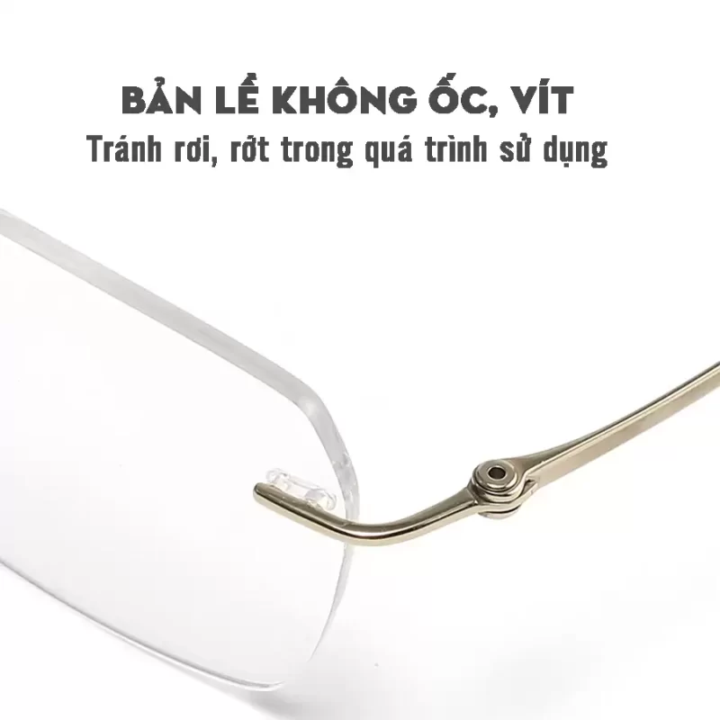 kinh khong vien gong titanium nguyen chat kavi a28 kinh gong khoan mau vang bac chong anh sang xanh chong hoi nuoc chong vo tuyet doi 8