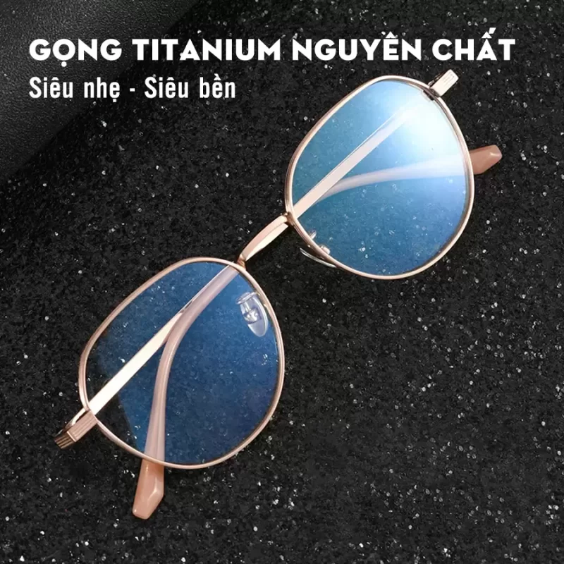 kinh titan nguyen chat han che lo vien kavi a26 gong pure titanium trong kinh chong anh sang xanh doi mau nhanh khi ra nang 9