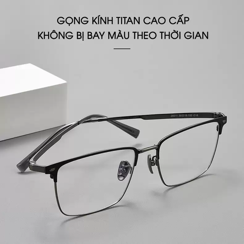 KÍNH TITAN KAVI A30 - KÍNH ĐỔI MÀU TITANIUM CỠ LỚN 26 kinh titanium danh cho khuon mat to kavi a30 kinh titan co lon doi mau chong anh sang xanh 2 3