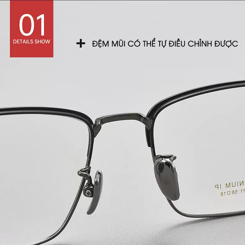 KÍNH TITAN KAVI A30 - KÍNH ĐỔI MÀU TITANIUM CỠ LỚN 28 kinh titanium danh cho khuon mat to kavi a30 kinh titan co lon doi mau chong anh sang xanh 6 3