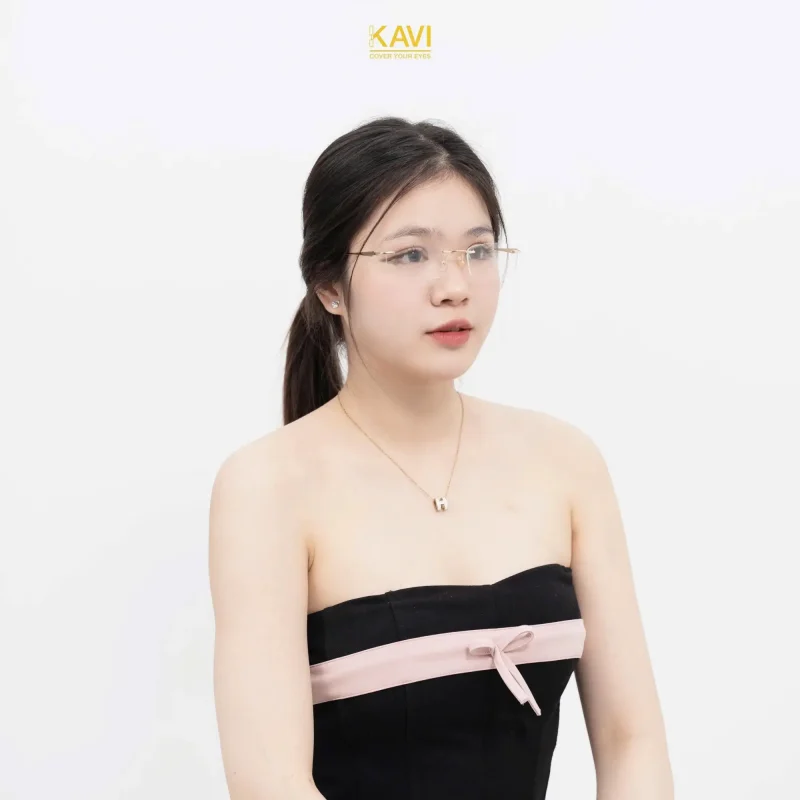  Mẫu Kính Chống Ánh Sáng Xanh Chống Bám Hơi Nước Gọng Titan Không Viền KAVI A11