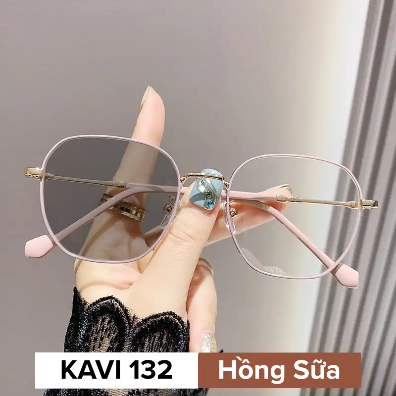 KÍNH KV132 - KÍNH CHỐNG ÁNH SÁNG XANH GỌNG KIM LOẠI 14 KAVI132