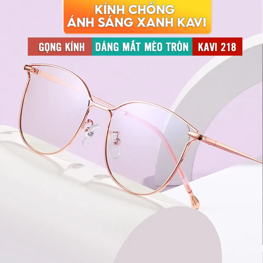 gong kinh mat meo tron kavi 218 mat kinh chong anh sang xanh may tinh
