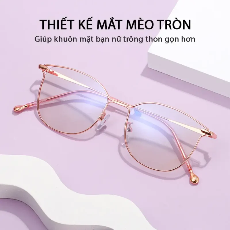 gong kinh mat meo tron kavi 218 mat kinh chong anh sang xanh may tinh thon gon hon 1