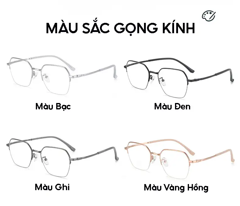 kavi 212 kinh doi mau khi ra nang gong kim loai nua vien cao cap dang luc giac mau sac
