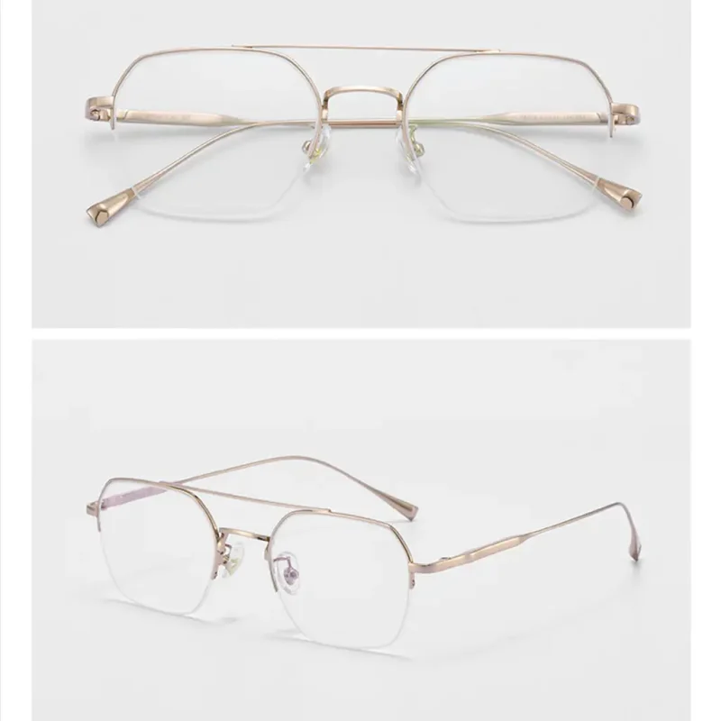 kinh titan nua vien kavi a12 chong anh sang xanh doi mau vang