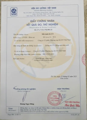 5 Loại Tròng Kính Chống Ánh Sáng Xanh Bạn Không Bao Giờ Nên Mua 6 giay kiem dinh chong anh sang xanh2