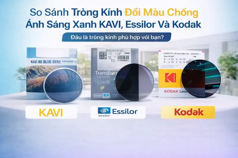 So Sánh Tròng Kính KAVI, Essilor Và Kodak: Đâu Là Tròng Kính Đổi Màu Chống Ánh Sáng Xanh Phù Hợp Với Bạn? 1 So sanh trong kinh chong anh sang xanh kavi essilor kodak 2