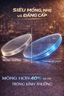 Tròng Kính Đổi Màu Chống Chói Ban Ngày: Loại Nào Đổi Màu Nhanh Nhất Và Bền Nhất? 7 tron kavi sieu mong nhe