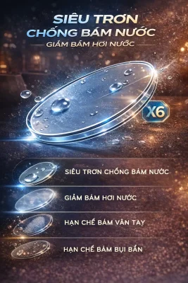 So sánh tròng kính chống bám hơi nước KAVI X6 với các dòng cùng phân khúc 6 trong kinh kavi chong bam nuoc