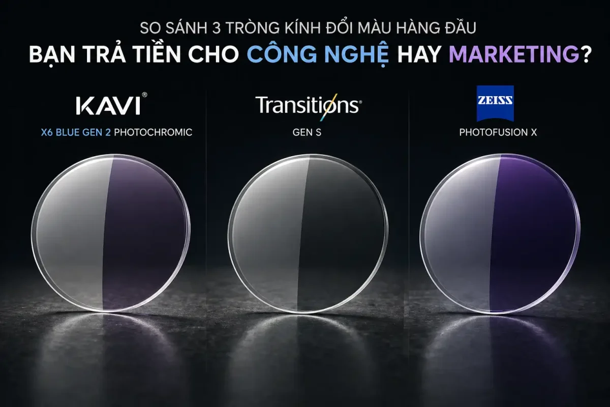 KAVI X6 Blue Gen 2 Photochromic vs Essilor Transitions vs Zeiss: Tại Sao Chênh 4 Lần? 1 309c90cd a8ea 4f46 99fa 55643af1ecfd