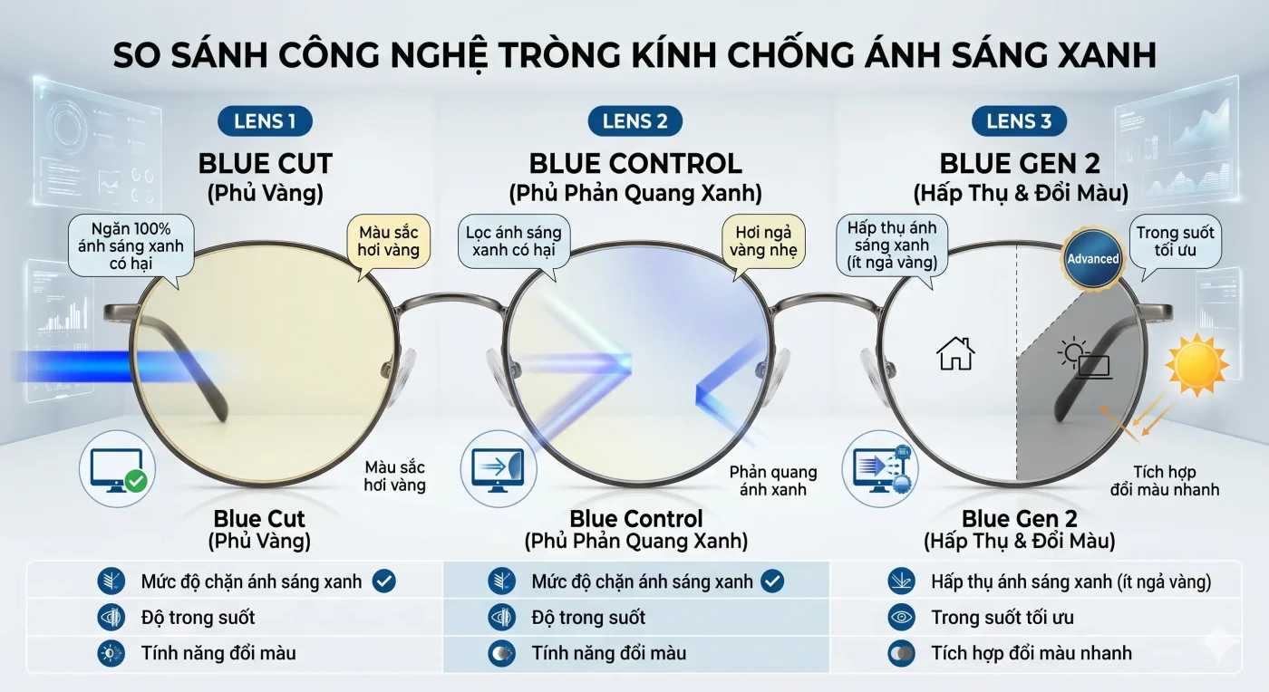 Blue Cut vs Blue Control vs Blue Gen 2: KAVI, Essilor, Zeiss — Công Nghệ Nào Tốt Hơn? 4 Gemini Generated Image 69b9ij69b9ij69b9