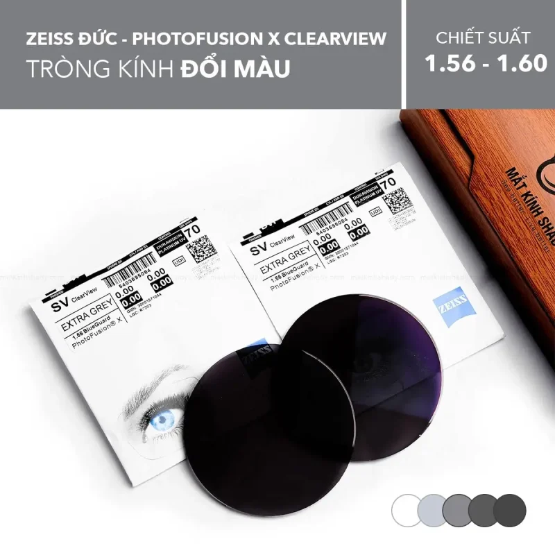 KAVI X6 Blue Gen 2 Photochromic vs Essilor Transitions vs Zeiss: Tại Sao Chênh 4 Lần? 8 trong kinh doi mau zeiss photofusion x clearview 1db3704d42bd4669b888c59692680946 master