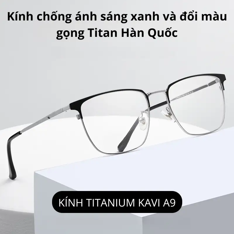 Top 10 Kính Đổi Màu Nam Bán Chạy Nhất Của KAVI 20 Kinh chong anh sang xanh doi mau gong Titan Han Quoc 3