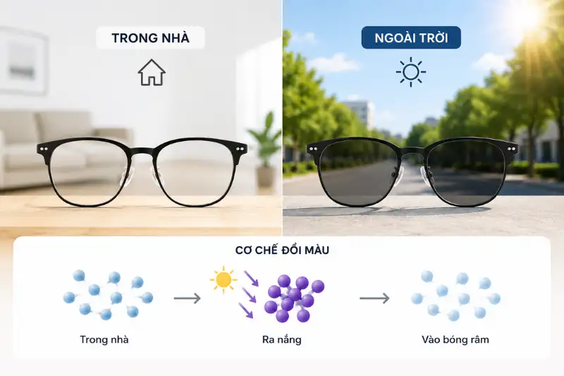 Top 5 Tròng Kính Đổi Màu Nhanh (Fast Transition) Đáng Mua Nhất 2026 2 top 5 trong kinh doi mau nhanh fast transition dang mua nhat 2026