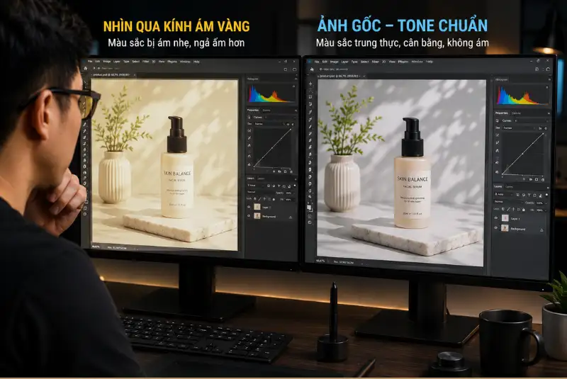 Top 6 tròng kính chống ánh sáng xanh không ám vàng dành cho dân thiết kế đồ họa 2 top 7 trong kinh chong anh sang xanh khong am vang danh cho dan thiet ke do hoa 2