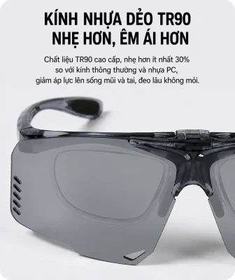 Kính cận chơi pickleball, tennis, đạp xe KAVI 219 đổi màu giảm chói, tăng tương phản giúp nhìn rõ và phản xạ nhanh trong thi đấu 31 kinh can choi pickleball tennis dap xe kavi 219 doi mau giam choi tang tuong phan 15