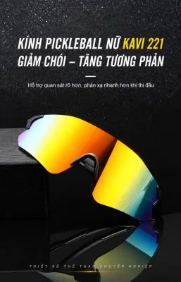 Kính chơi pickleball cho nữ KAVI 221 giảm chói, tăng độ tương phản, tăng phản xạ thi đấu 13 kinh choi pickleball nu kavi 221 giam choi tang tuong phan tang phan xa thi dau chuyen nghiep